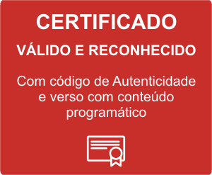 Curso de Comandos Elétricos com certificado válido e reconhecido e conteúdo programático no verso.