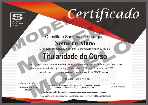frente do certificado mostrando a base legal de emissão.
